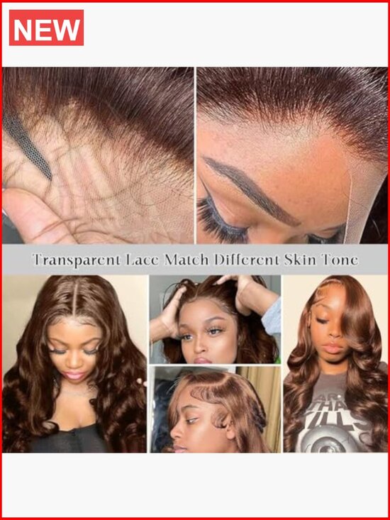 200% Density 30 Inch Human Hair Lace Front Wig Body Wave Glueless main image 4
